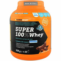 Named proteínas SUPER 100% WHEY CHOCOLATE 908 GR. vista frontal