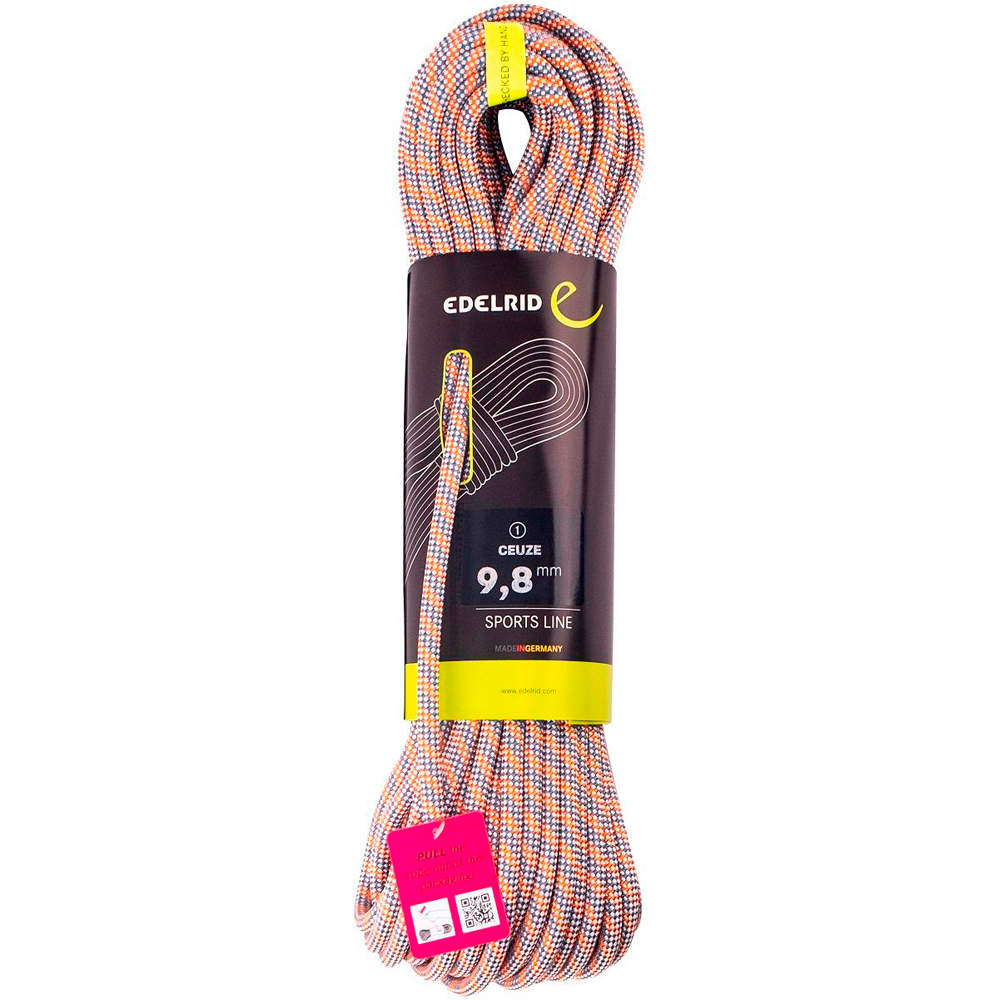 Edelrid cuerda escalada SE Ceuze 9,8mm, 80m, vista frontal