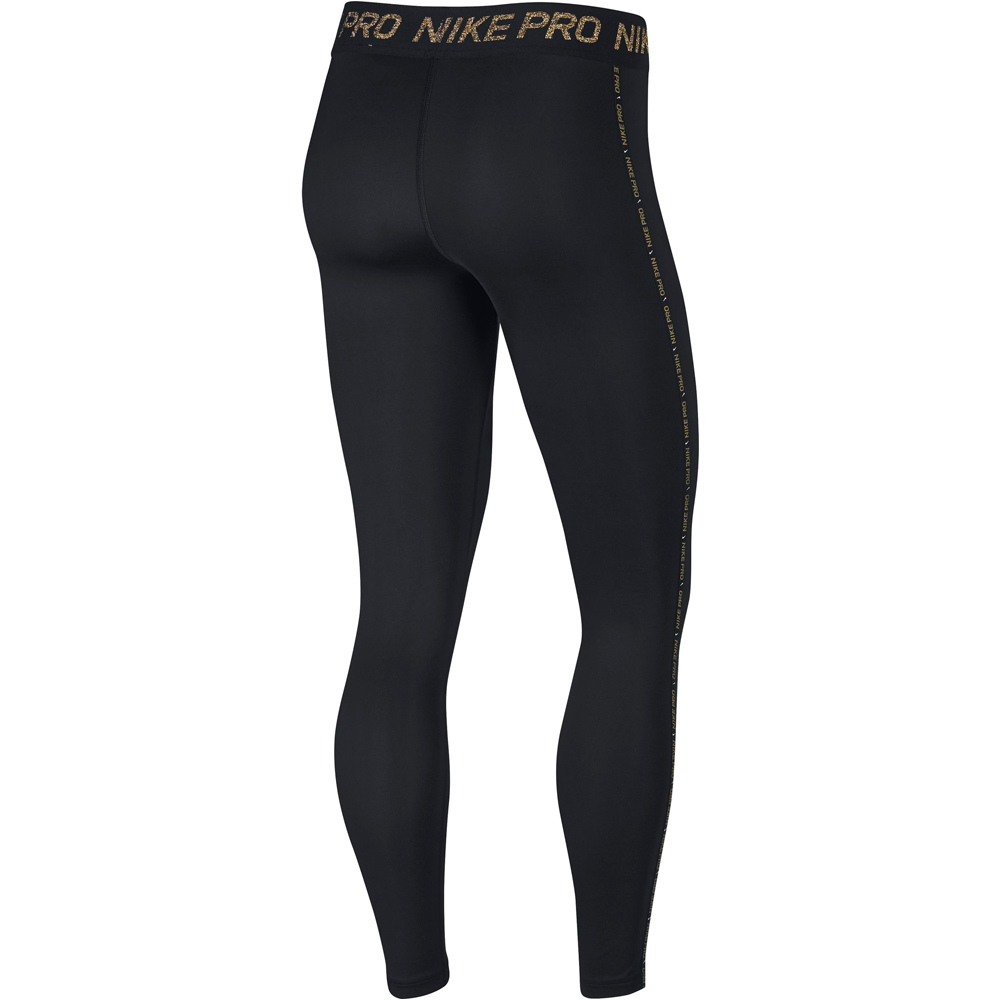 Nike pantalones y mallas largas fitness mujer W NP GLDN FRCE WM TIGHT vista trasera