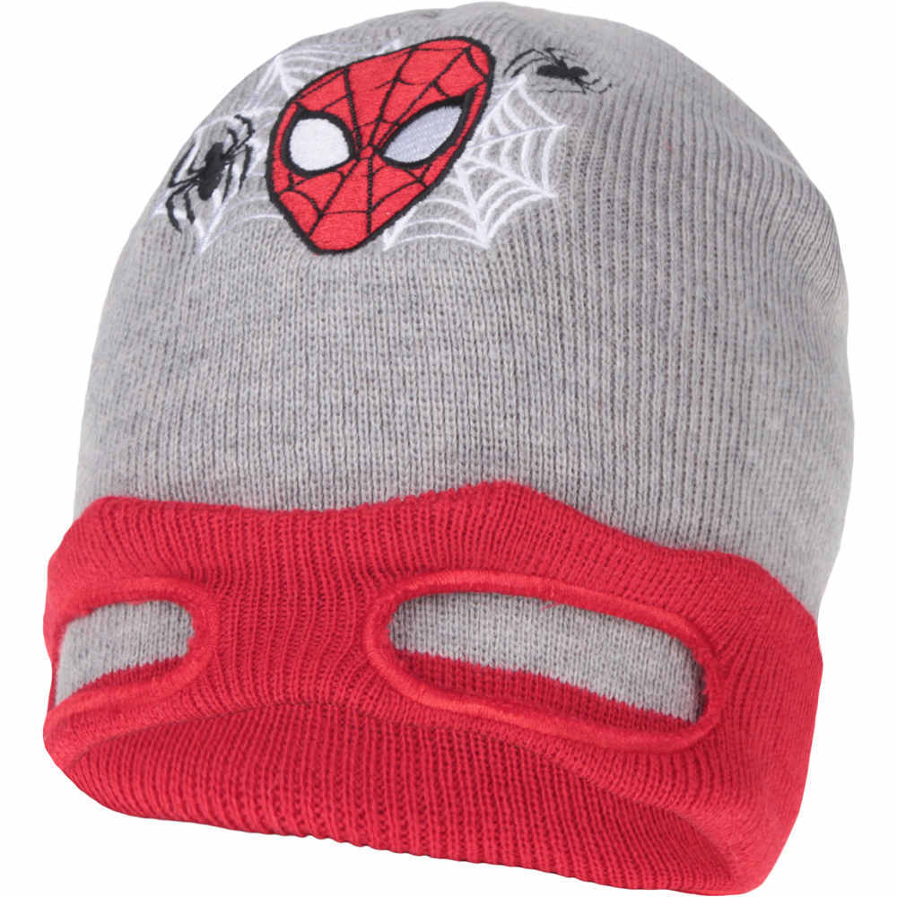 Sun City gorro esquí infantil SPIDERMAN GREY vista frontal