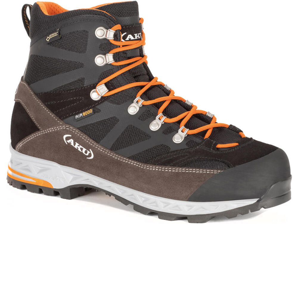 Trekker pro gore-tex bota montaña cuero hombre Negro (42,5)