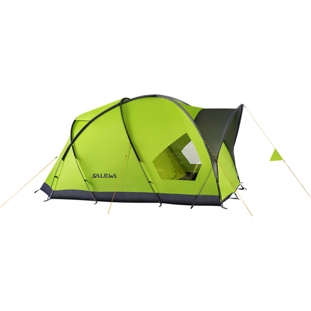 Salewa tienda campaña ALPINE HUT III TENT VEGR vista frontal