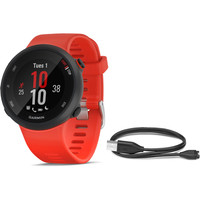 Garmin pulsómetros con gps Forerunner 45 Large BK LAVA RED vista frontal