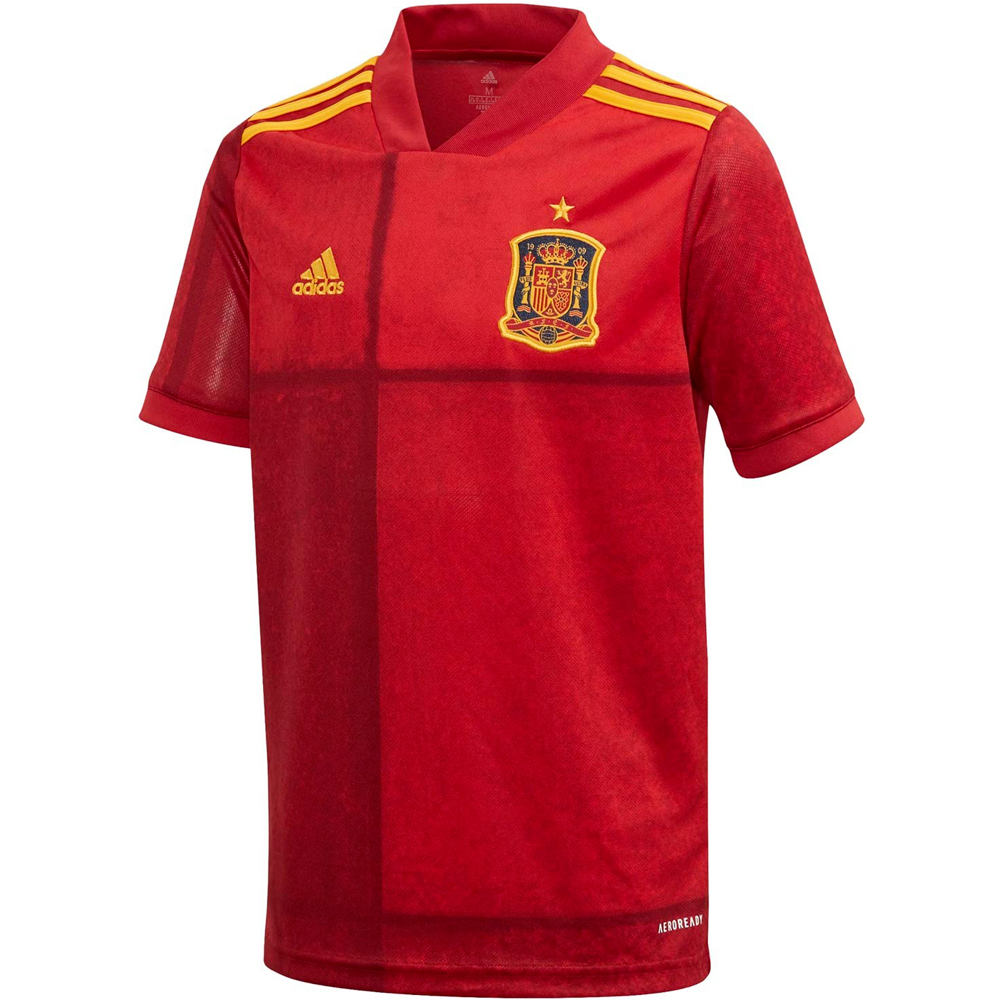 adidas camiseta de fútbol oficiales niño CAMISETA INFANTIL ESPANA PRIMERA EQUIPACION 2020 vista frontal