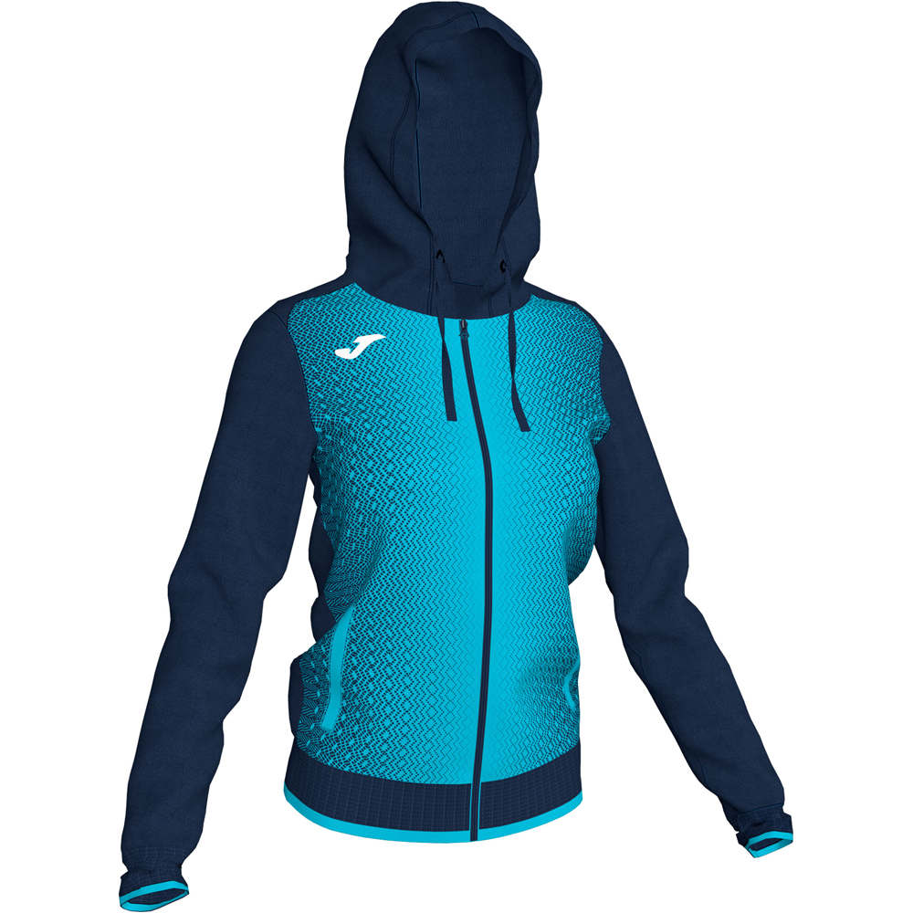 Joma sudadera entrenamiento fútbol CHAQUETA CAPUCHA SUPERNOVA MUJER vista frontal