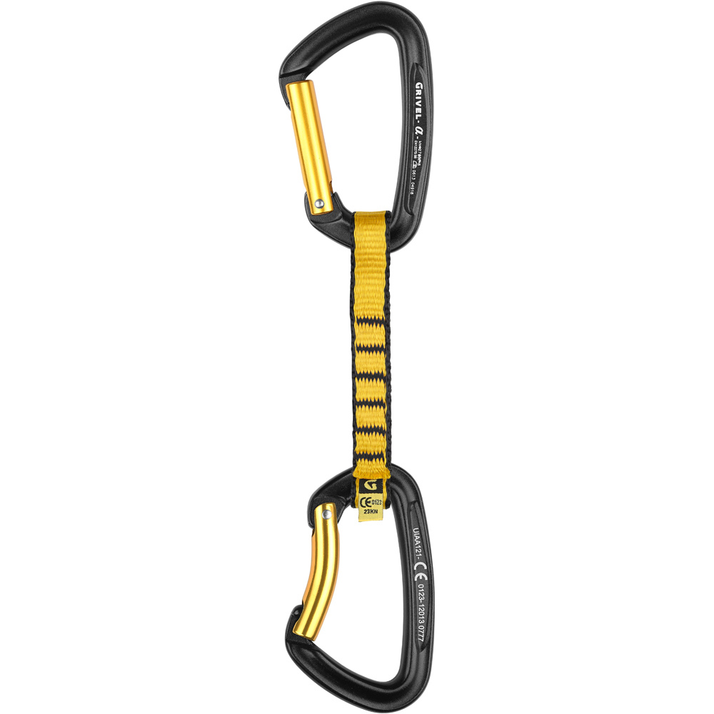 Grivel express escalada ALL-ROUND ALPHA 16 cm (K1S+K1B)quickd.CE vista frontal