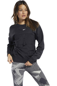 Reebok sudaderas deportivas mujer TS MIDLAYER Crew vista frontal