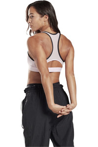 Reebok sujetadores deportivos S Hero Racer Pad Bra-Read vista trasera