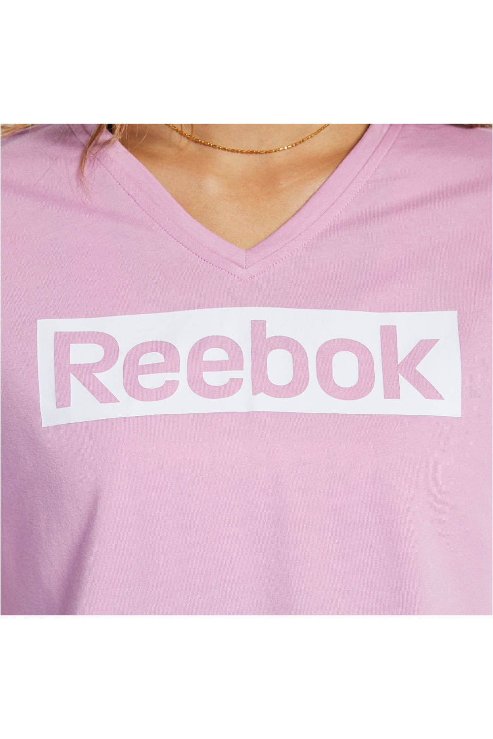 Reebok camiseta manga corta mujer TE Linear Logo GraphicTee vista detalle