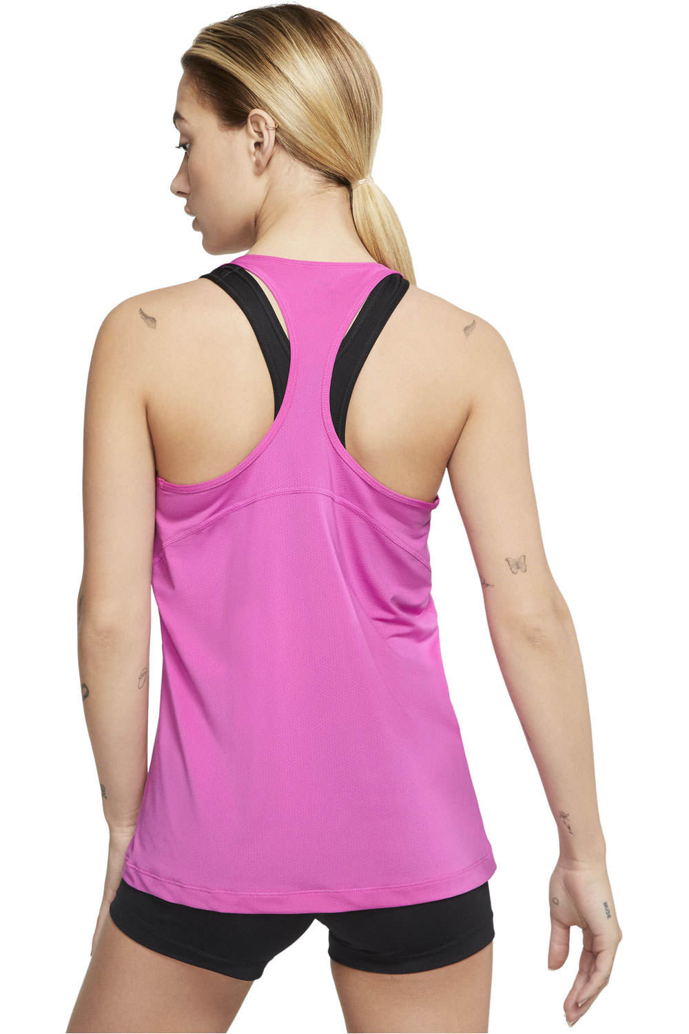 Nike camiseta tirantes fitness mujer W NP TANK ALL OVER MESH vista trasera