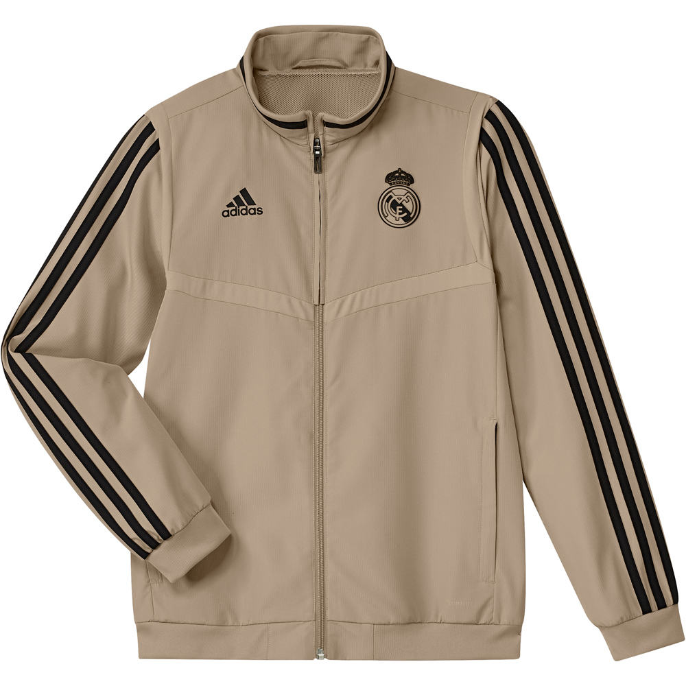 adidas sudadera entrenamiento fútbol niño R.MADRID 20 PRE JKT Y vista frontal