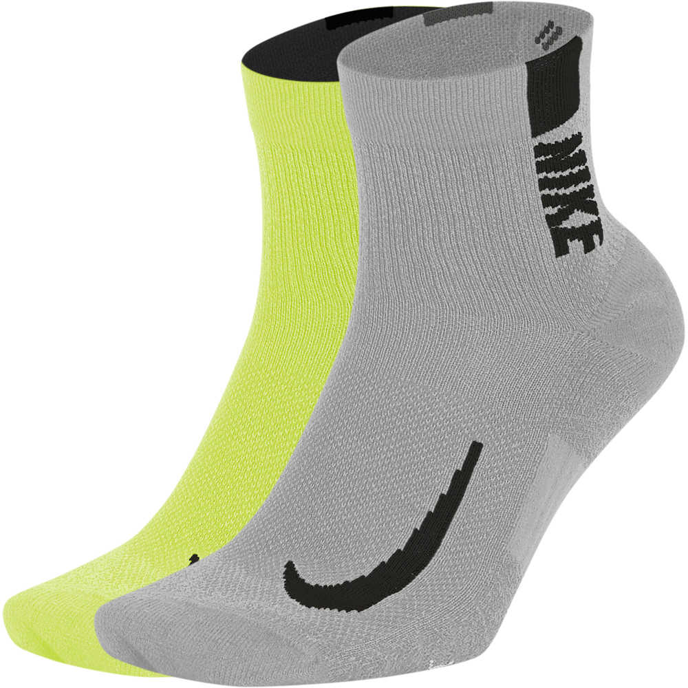 Nike calcetines running U NK MLTPLIER ANKLE 2PR vista frontal