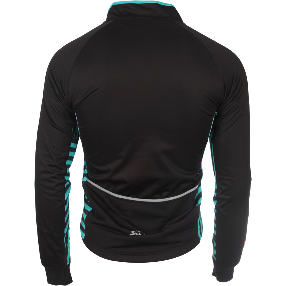 Spiuk cortavientos ciclismo hombre CHAQUETA FS TEKNIK HOMBRE NEGRO/TURQUESA vista trasera