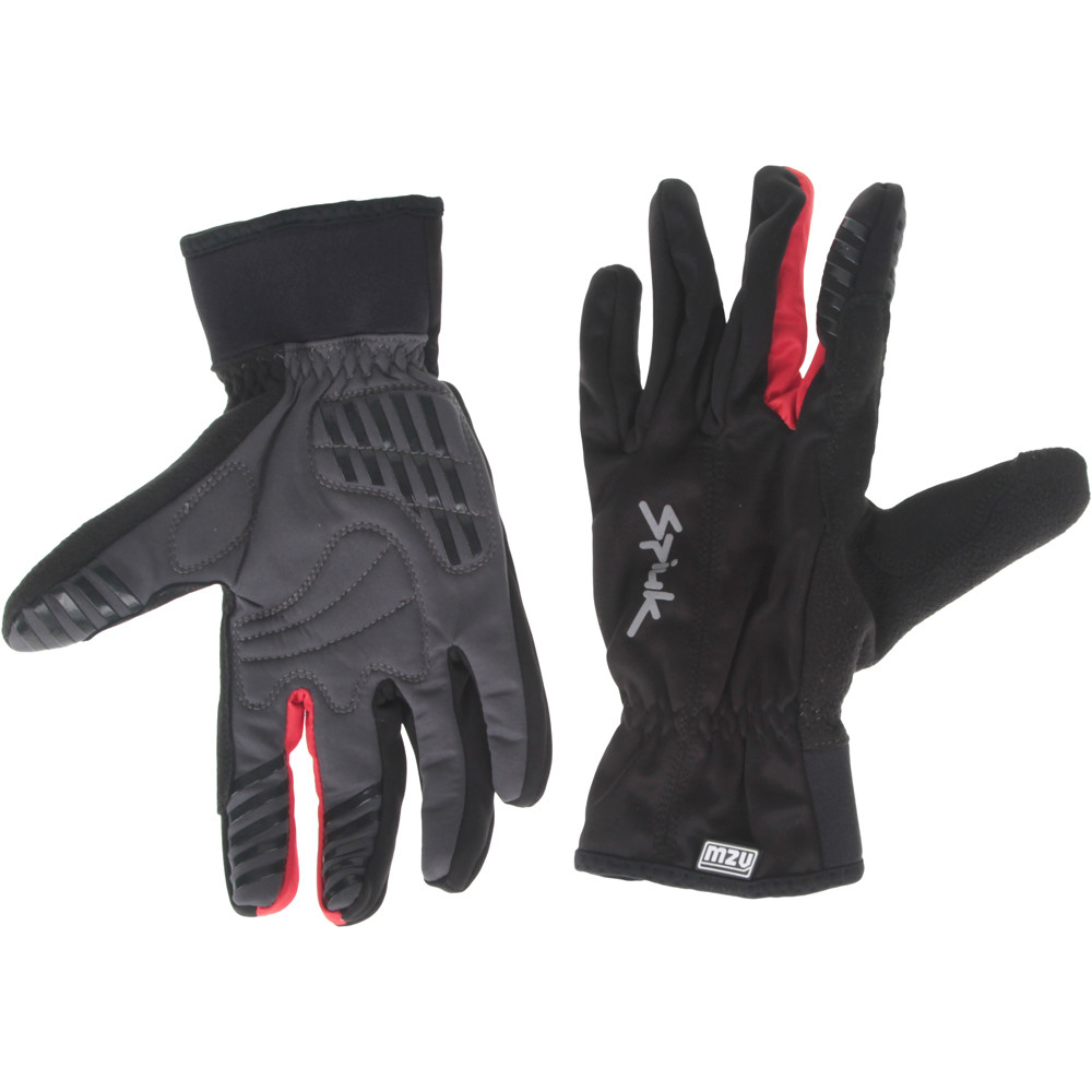 Spiuk guantes largos ciclismo GUANTE LARGO FS TEKNIK UNISEX NEGRO/ROJO vista frontal