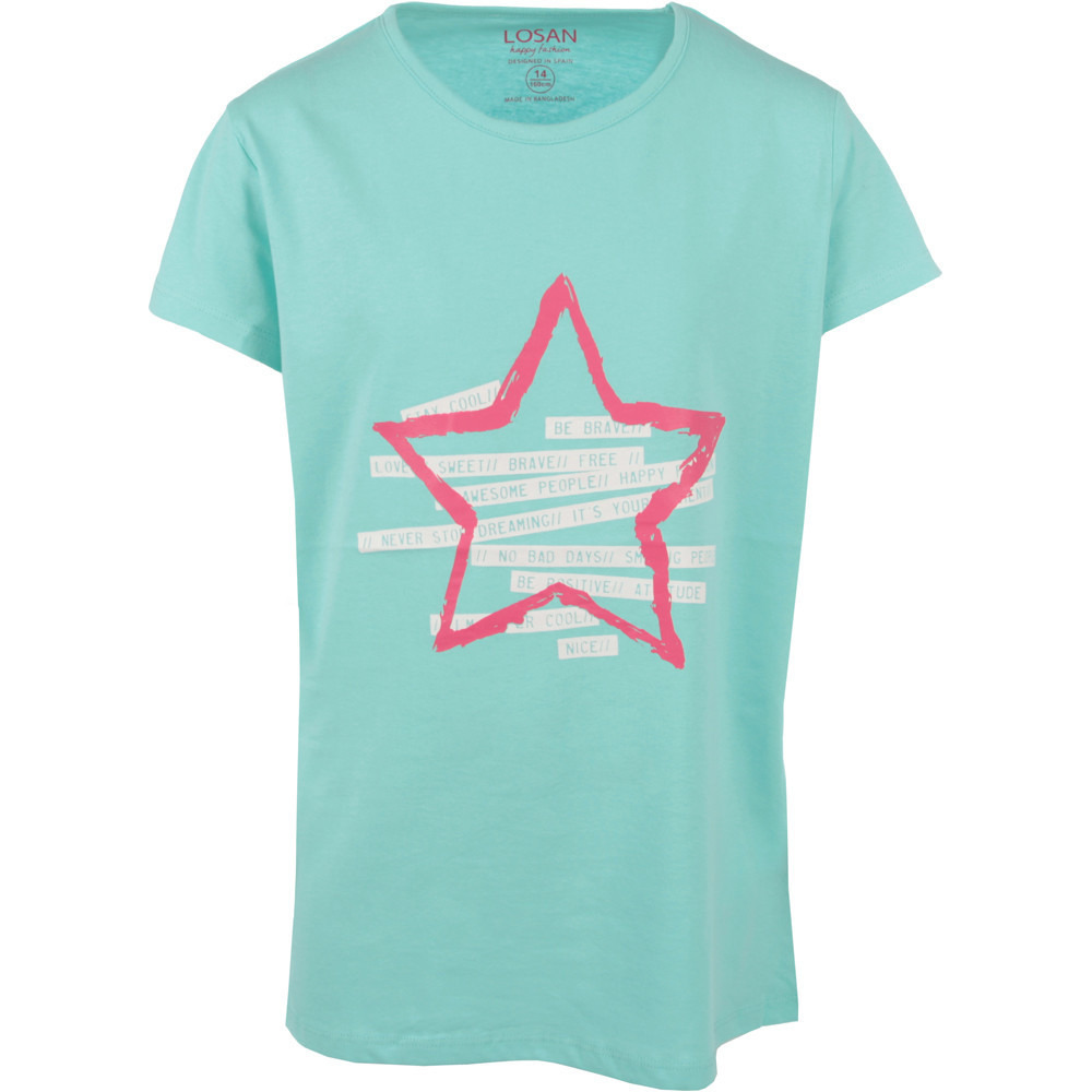 Losan camiseta manga corta niña CAMISETA BE STAR vista frontal