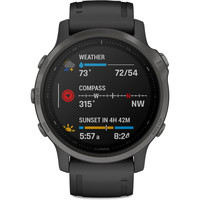 Garmin pulsómetros con gps FENIX 6S Sapphire Carbon Grey w/Black Ba 03