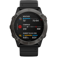 Garmin pulsómetros con gps FENIX 6XSapphire Carbon Grey w/Black Ba 03