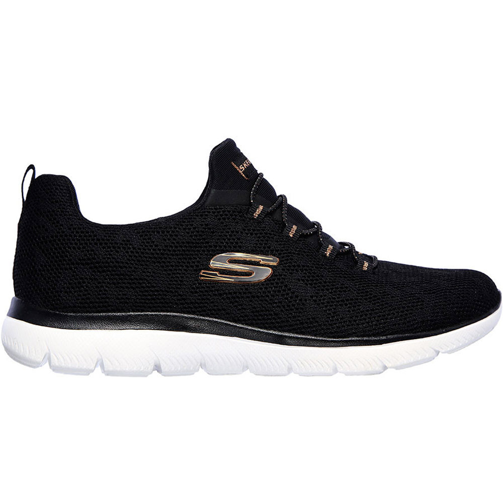 Skechers zapatillas fitness mujer SUMMITS - LEOPARD SPOT lateral exterior