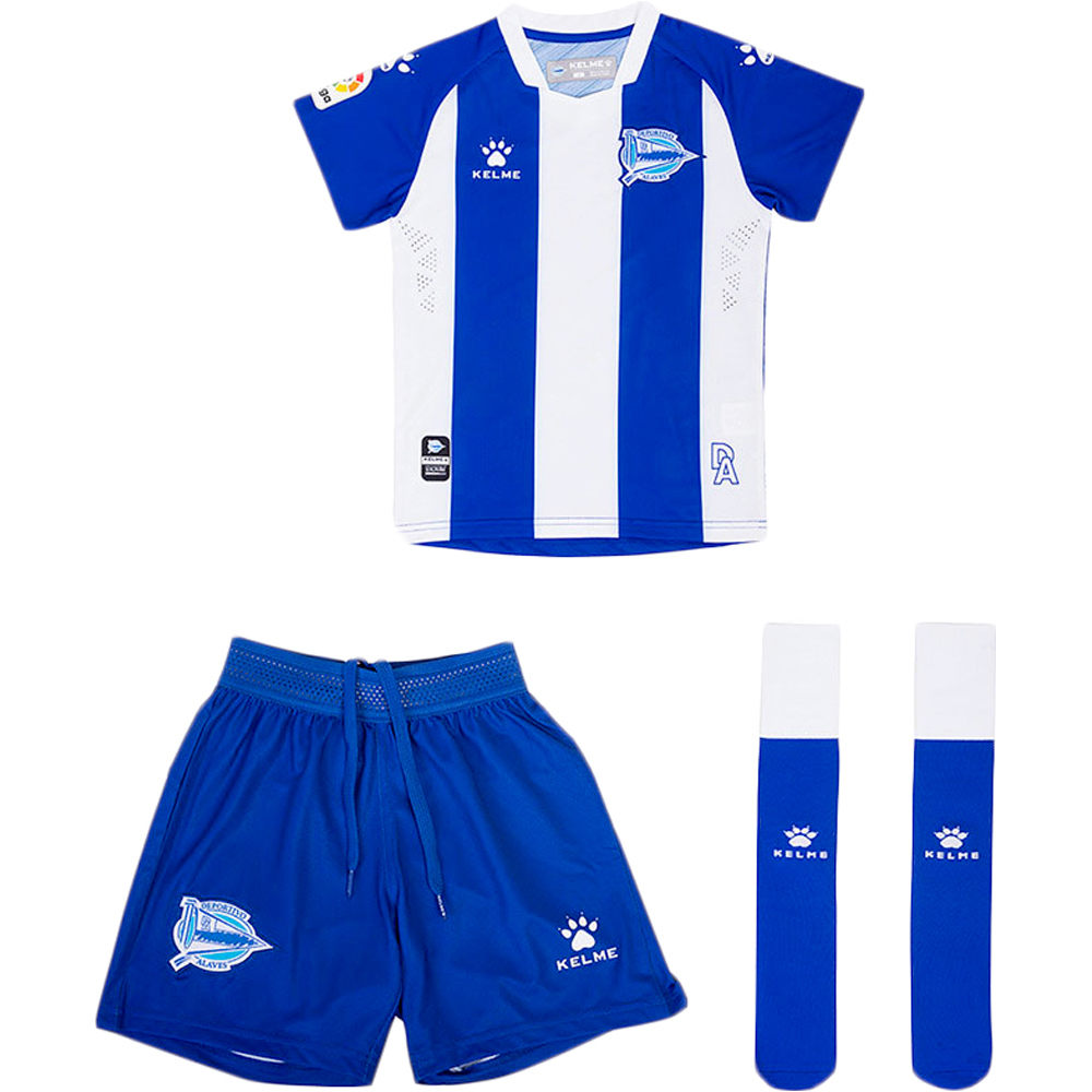 Alaves equipación fútbol niño ALAVES 20 MINIKIT BEBE  1ª EQUIP BLAZ vista frontal