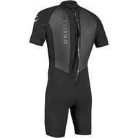 O'Neill traje de neopreno corto REACTOR-2 2MM BACK ZIP S/S vista trasera