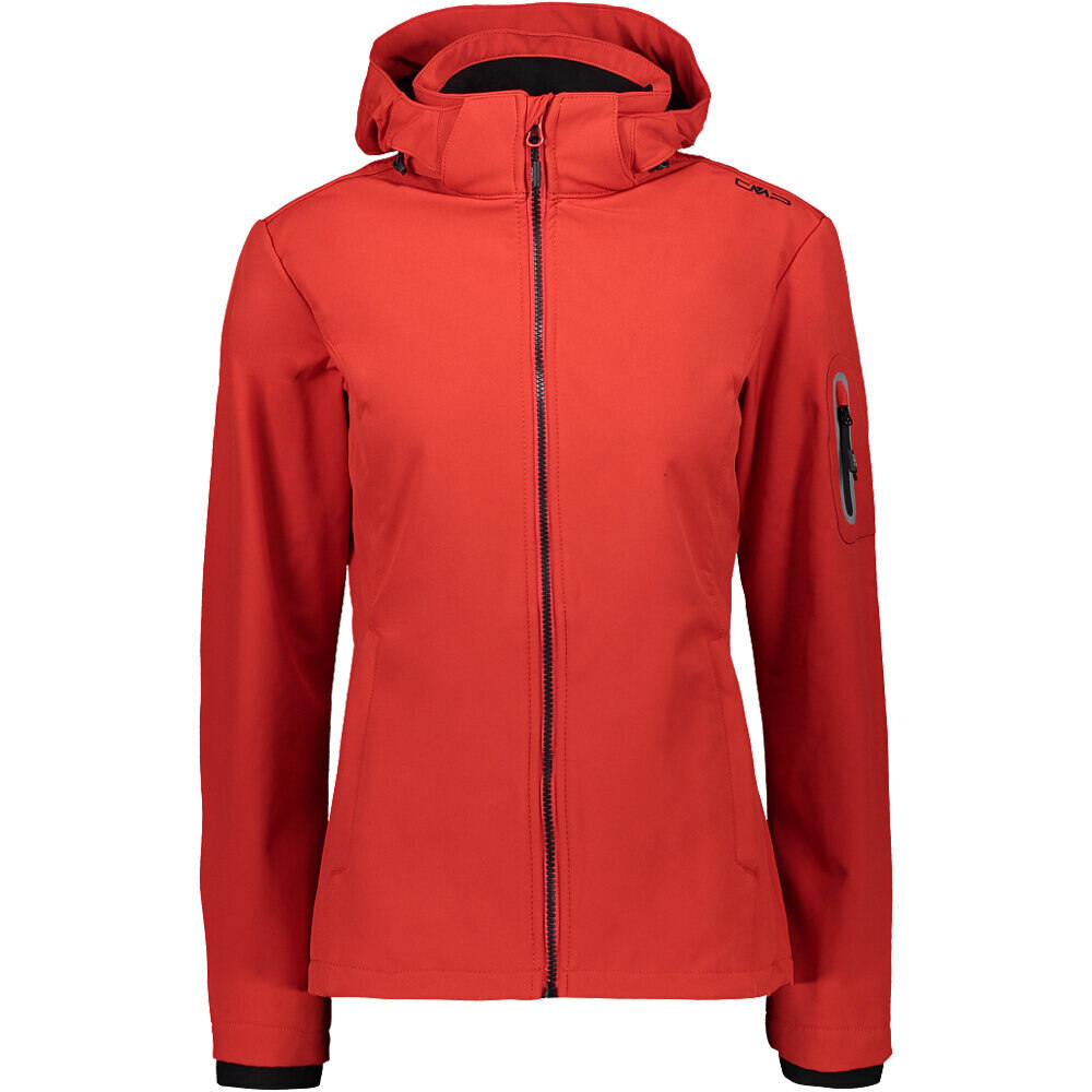 Woman jacket zip hood chaqueta softshell mujer Rojo (40)