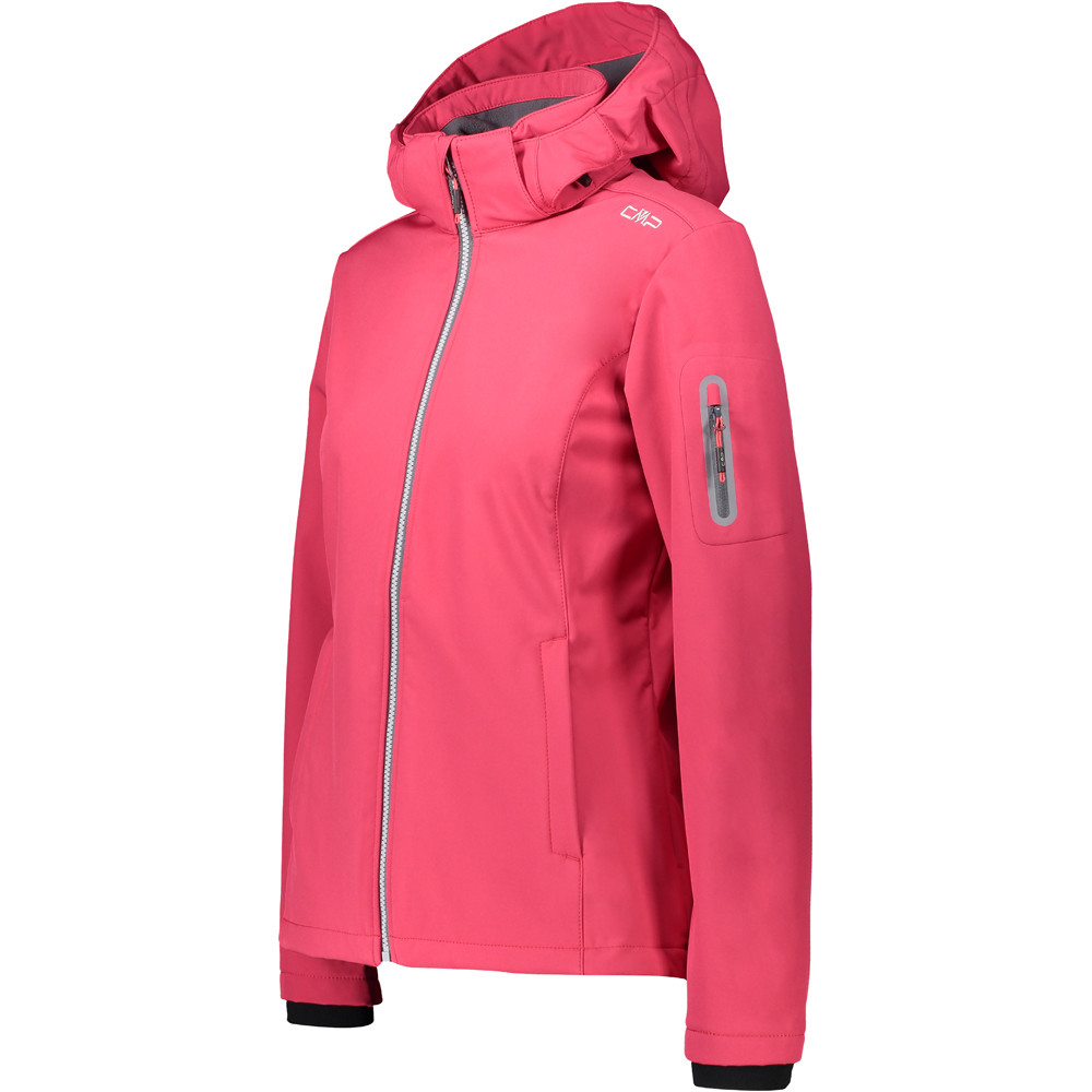 Cmp chaqueta impermeable mujer WOMAN JACKET ZIP HOOD RS vista detalle