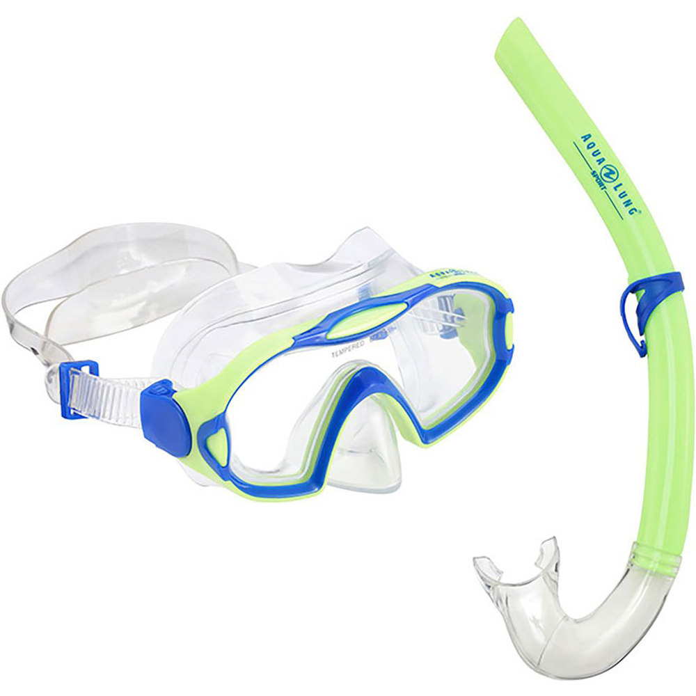 Aqualung kit gafas y tubo snorkel niño COMBO MEERKAT JR vista frontal