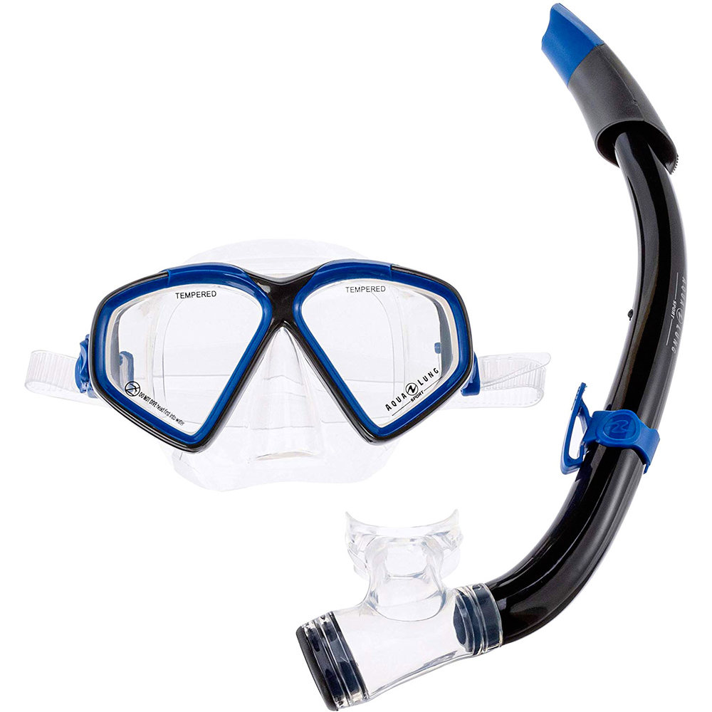 Aqualung kit gafas y tubo snorkel COMBO HAWKEYE vista frontal