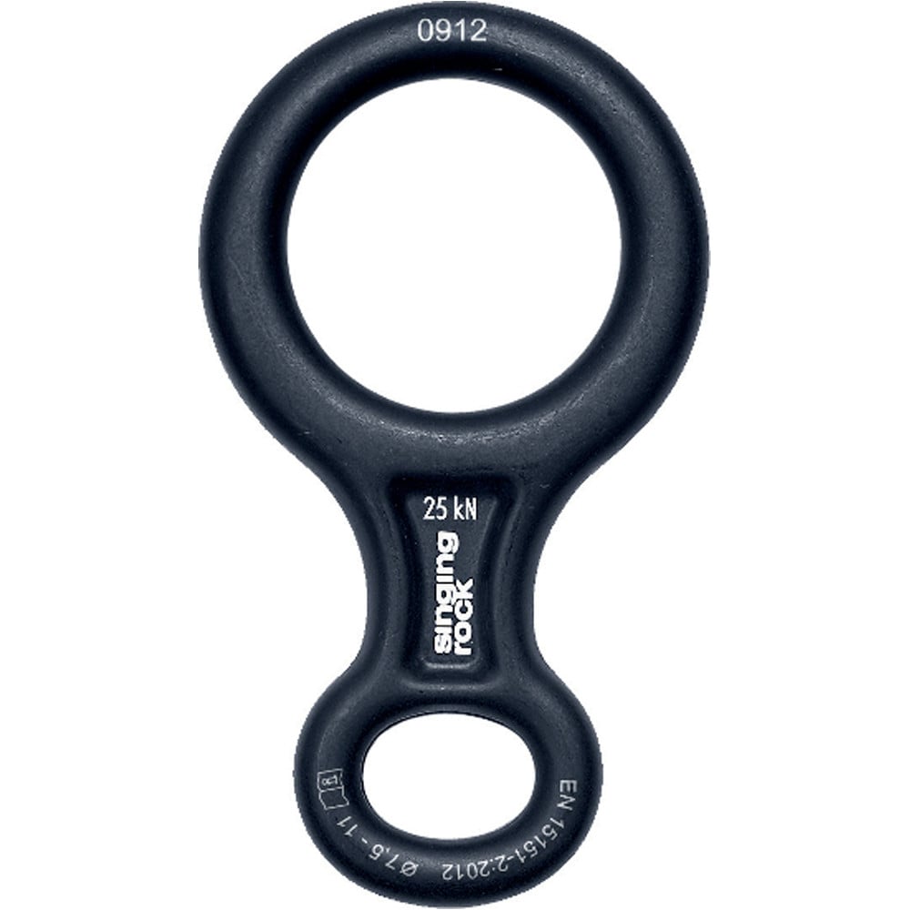 Descensor 8 kn 25 descendedor Negro (UNICA)