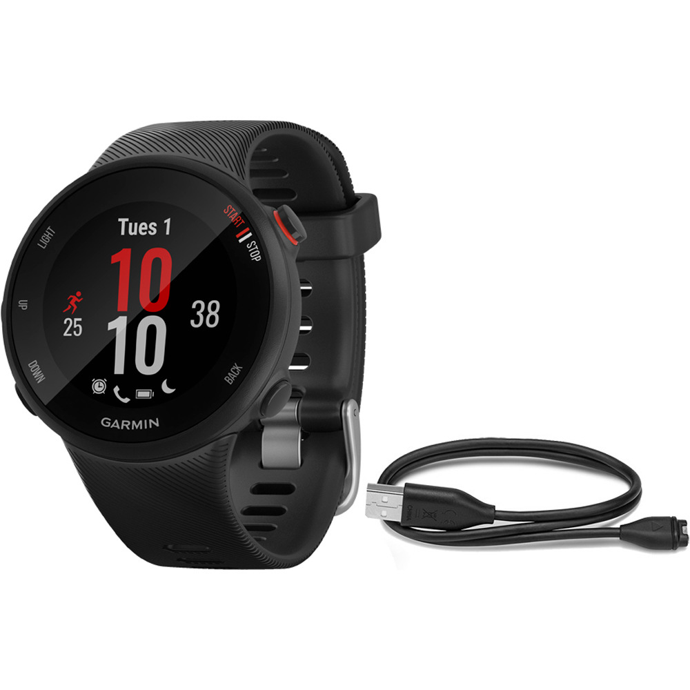 Garmin pulsómetros con gps Forerunner 45 S BK vista frontal