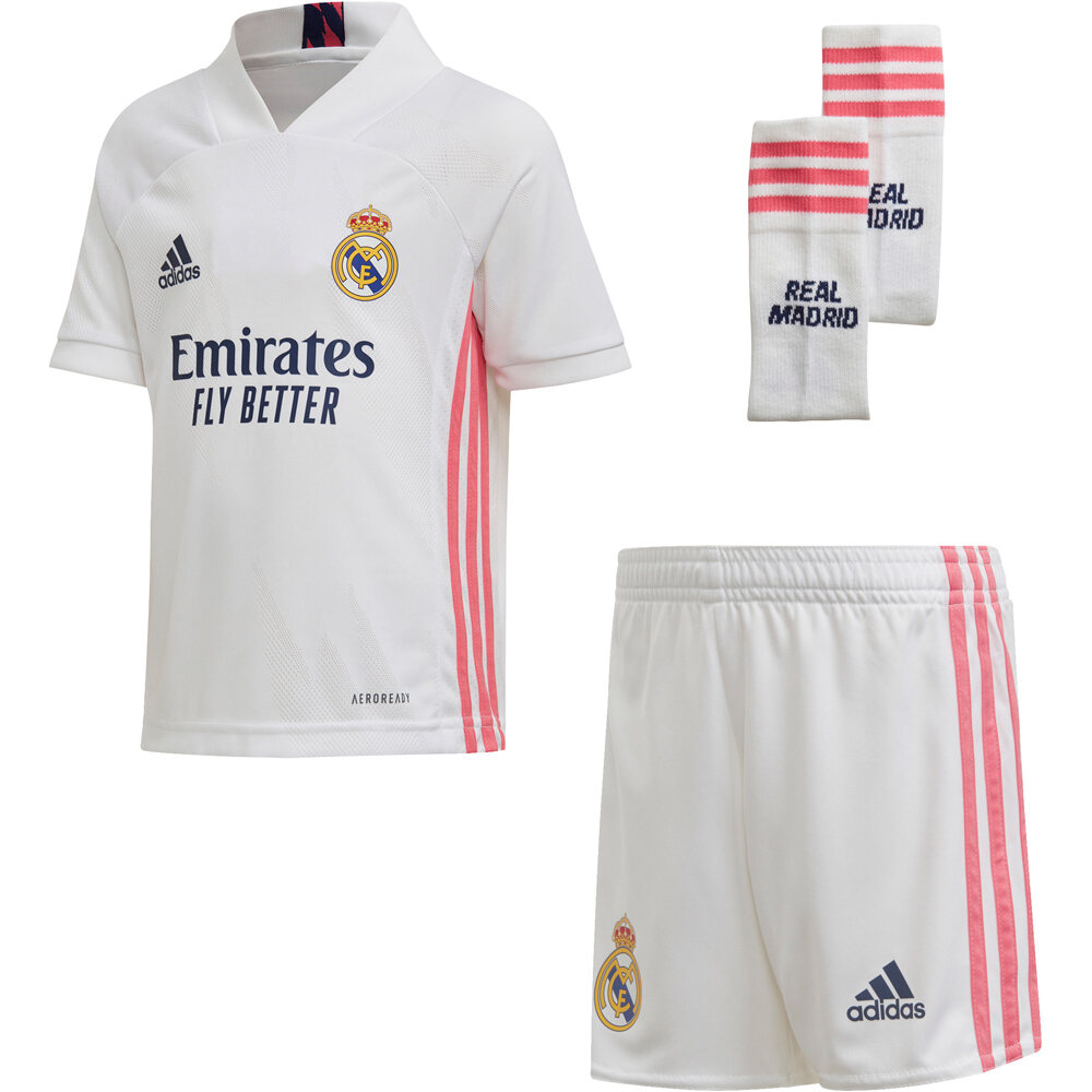 adidas Real Madrid 21 Kit Infantil Primera Equipación blanco equipación  fútbol niño