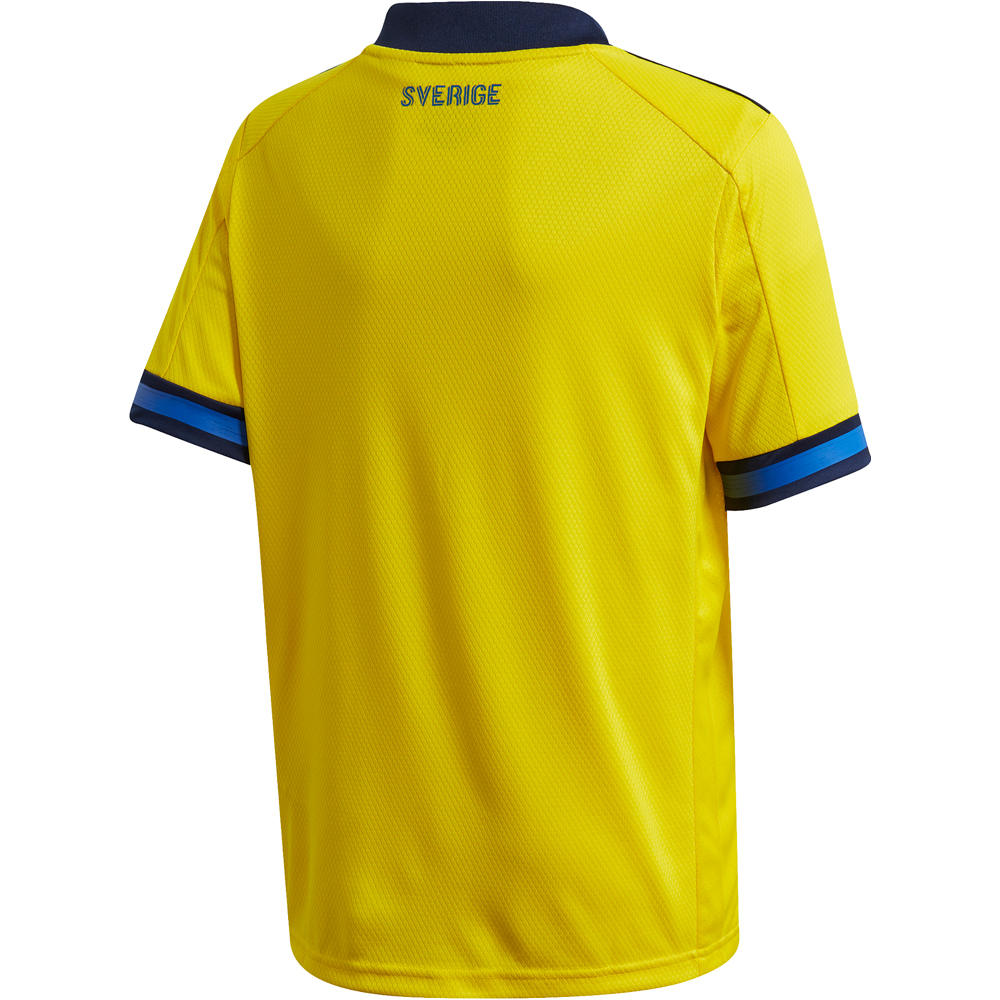 adidas camiseta de fútbol oficiales niño CAMISETA INFANTIL SUECIA PRIMERA EQUIPACION 2020 vista trasera