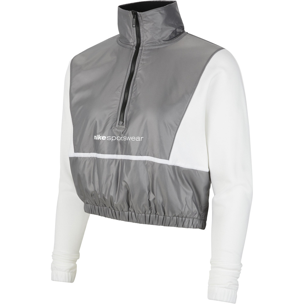 Nike sudadera mujer W NSW QZ ARCHIVE RMX vista frontal