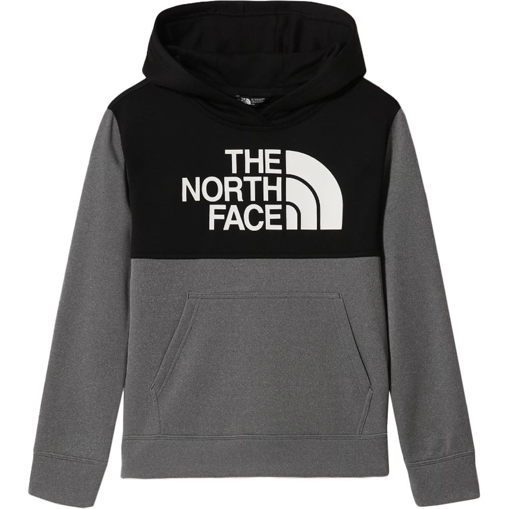 The North Face camiseta montaña manga larga niño B SURGENT P/O BLOCK HOODIE vista frontal