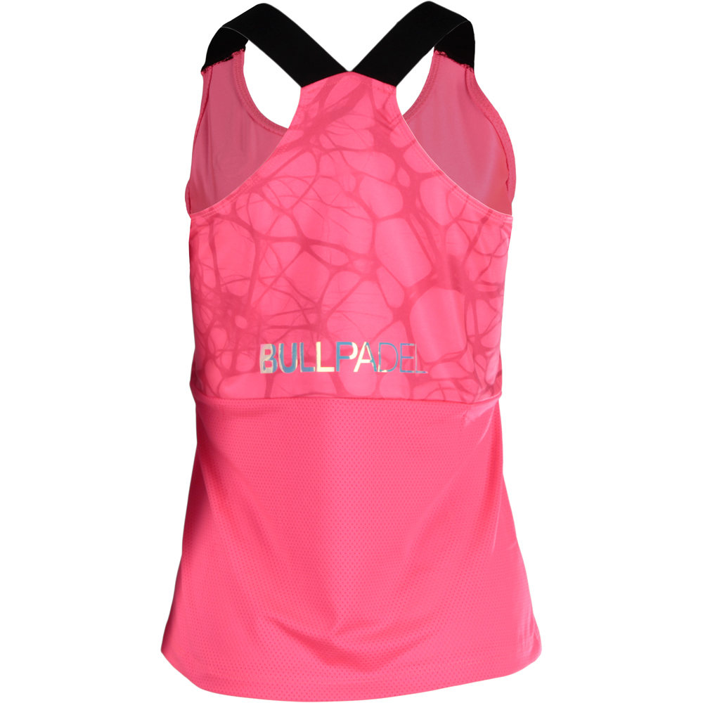 Bullpadel camiseta tenis manga corta mujer CAM ISAR RS vista trasera