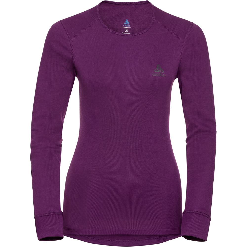 Odlo camiseta térmica manga larga mujer _3_BL TOP Crew neck l/s ACTIVE WARM MO vista frontal