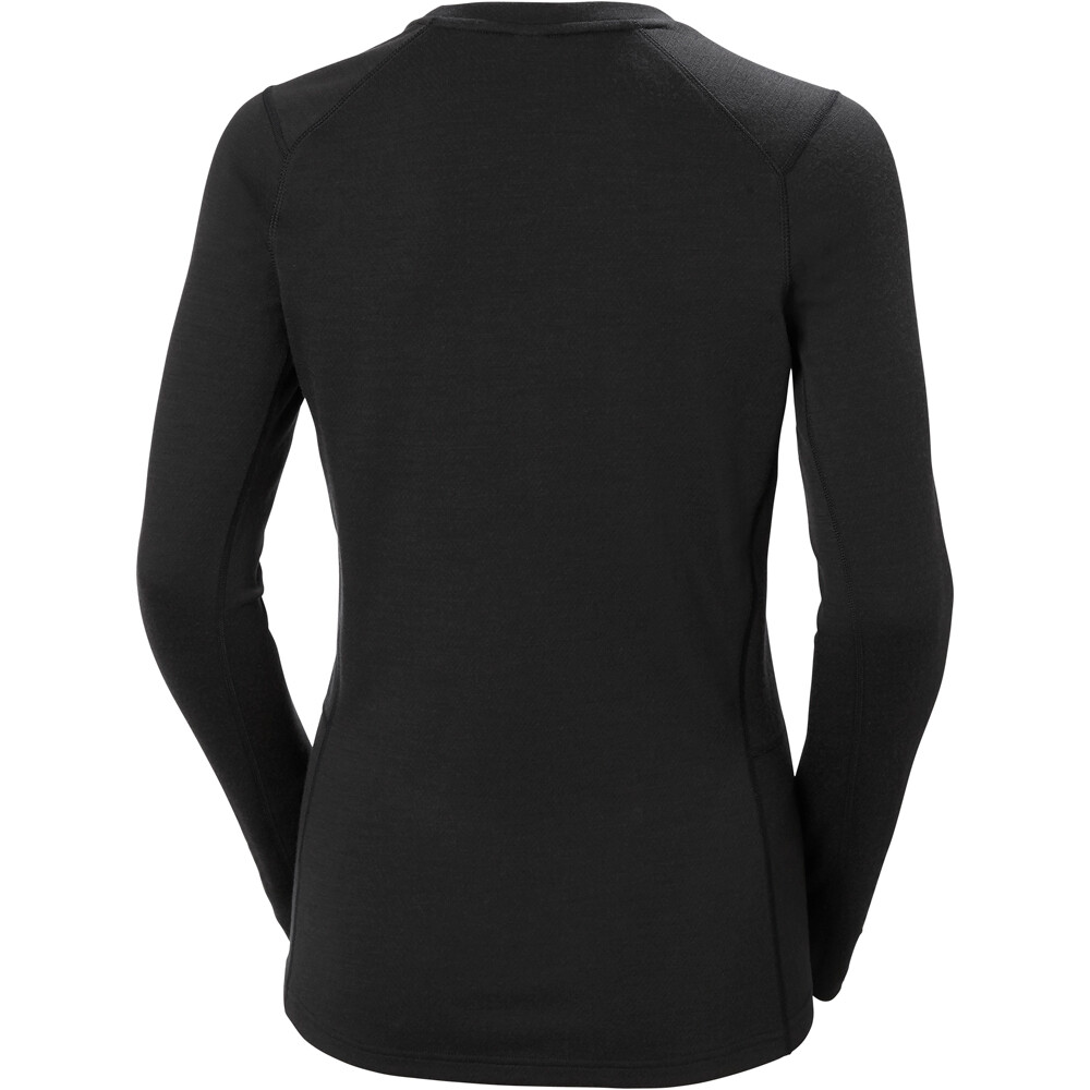 Helly Hansen camiseta térmica manga larga mujer W LIFA MERINO MIDWEIGHT CREW vista trasera