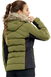 Salomon chaqueta esquí mujer STORMCOZY JACKET W OLIVE vista trasera