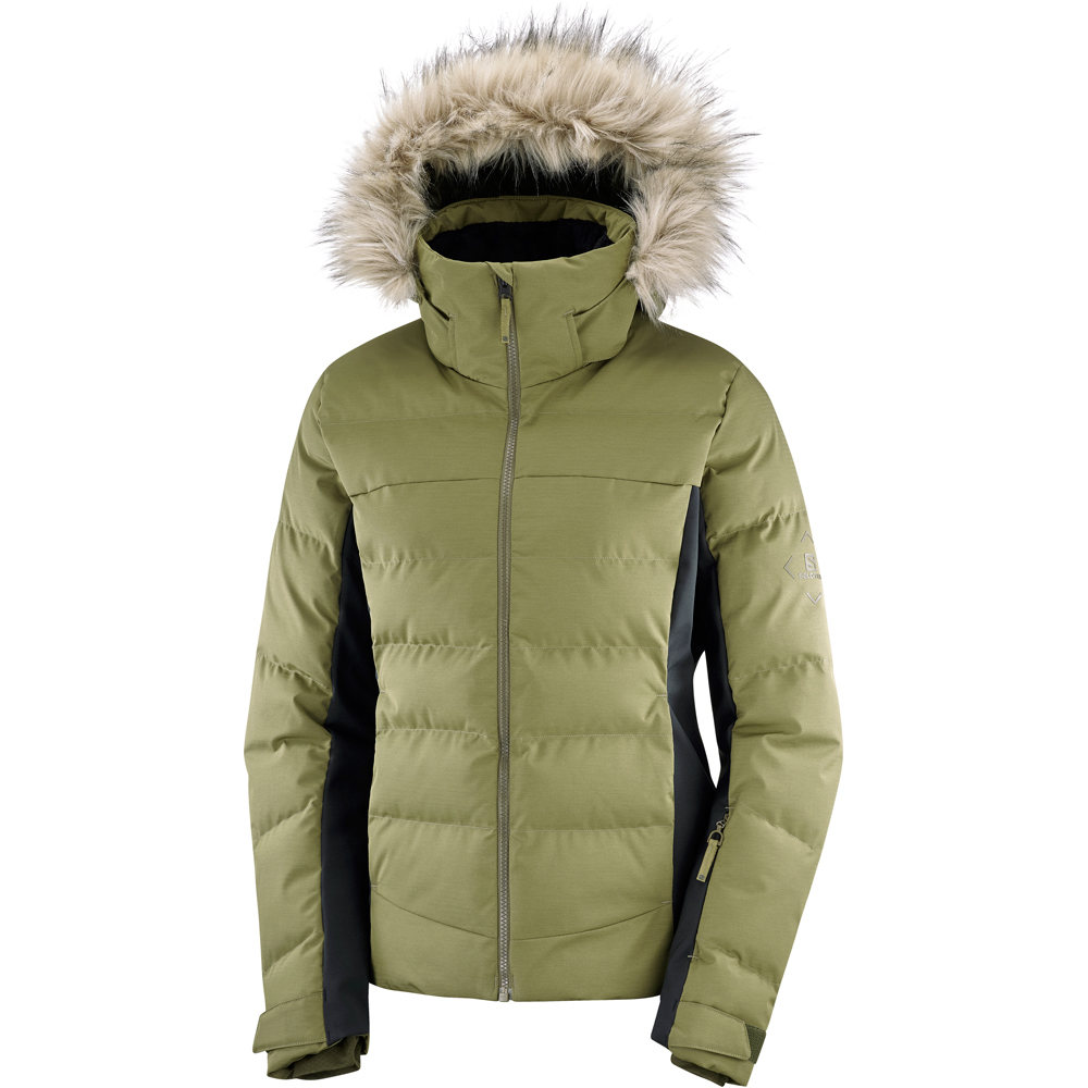 Salomon chaqueta esquí mujer STORMCOZY JACKET W OLIVE vista detalle