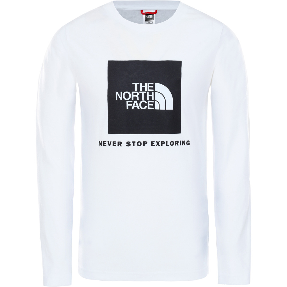 The North Face camiseta montaña manga larga niño Y NEW L/S BOX LOGO TEE vista frontal