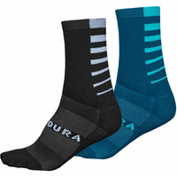 Endura calcetines ciclismo Calcetines Stripe Coolmax pack de dos uds vista frontal