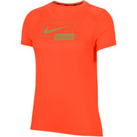 Nike camiseta entrenamiento manga corta mujer W NK ICNCLSH RUN SS vista frontal