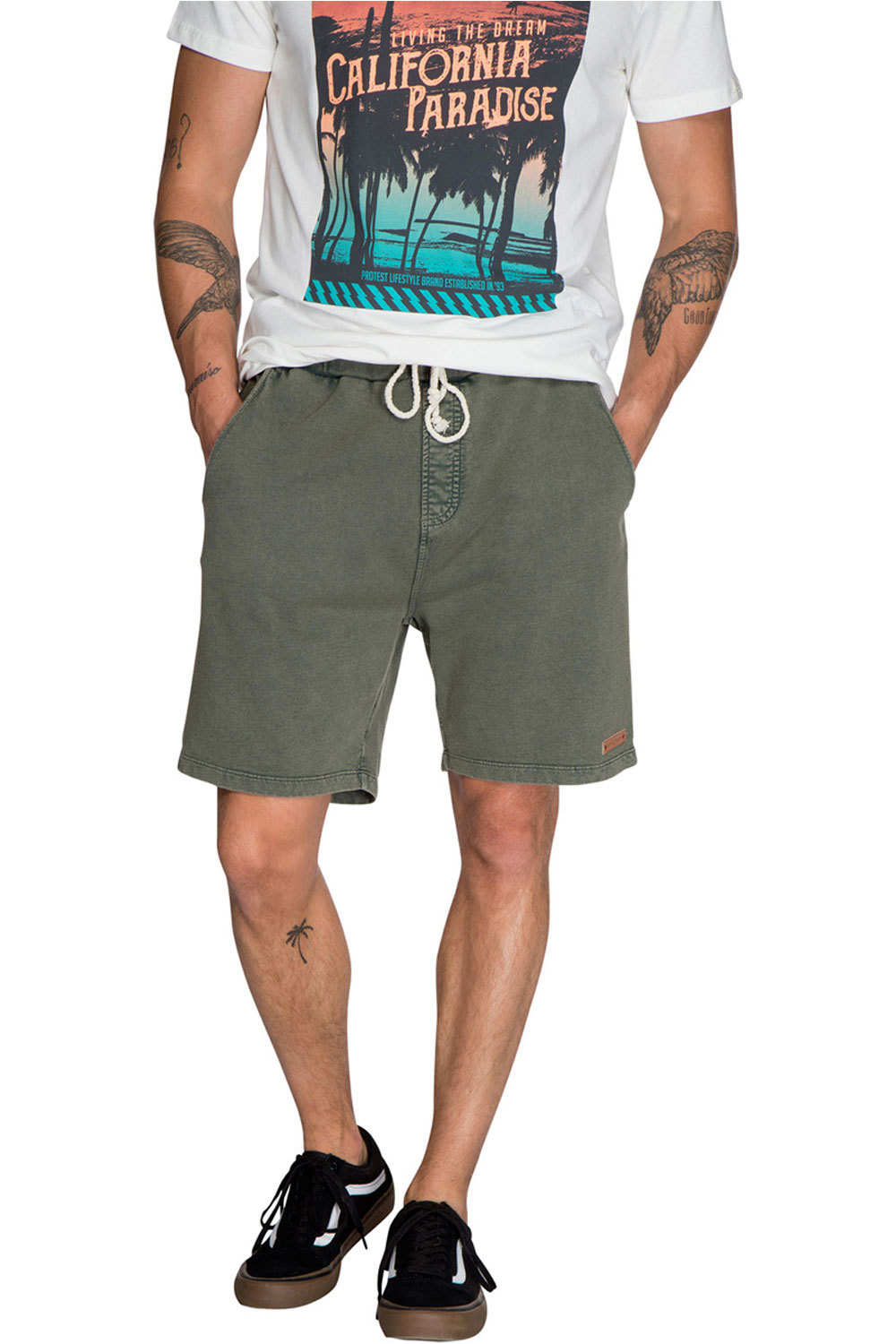 Protest bermudas hombre CARVER jogging shorts vista frontal