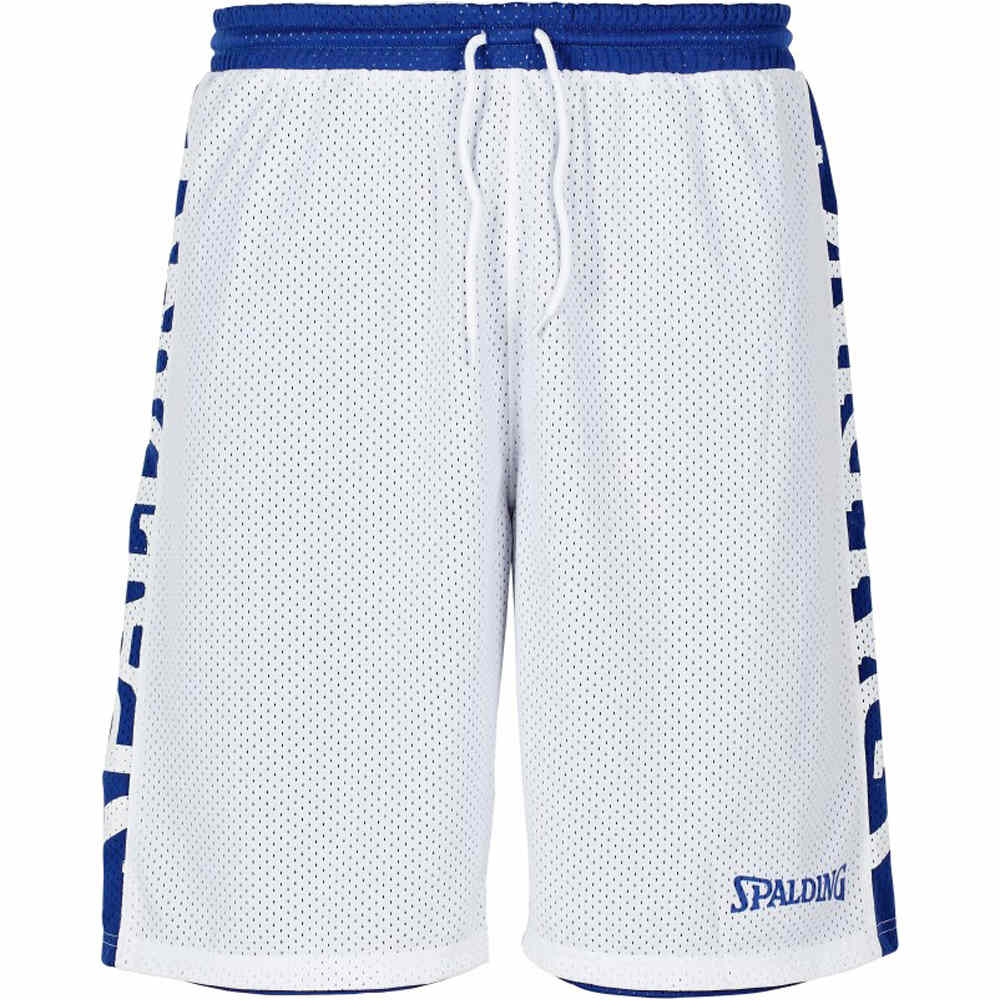 Spalding pantalón baloncesto ESSENTIAL REVERSIBLE SHORTS AZBL vista detalle