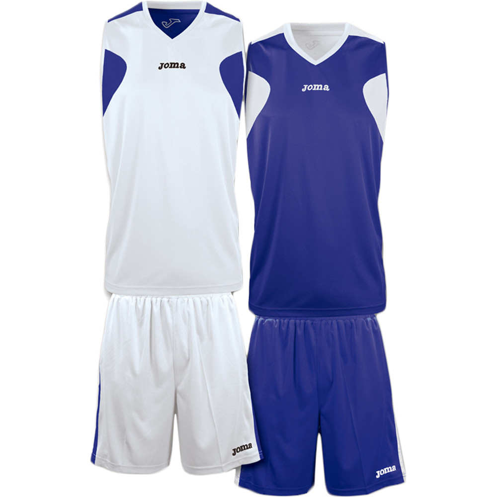 Joma Set Basket Reversible Jersey+short blanco camiseta baloncesto niño