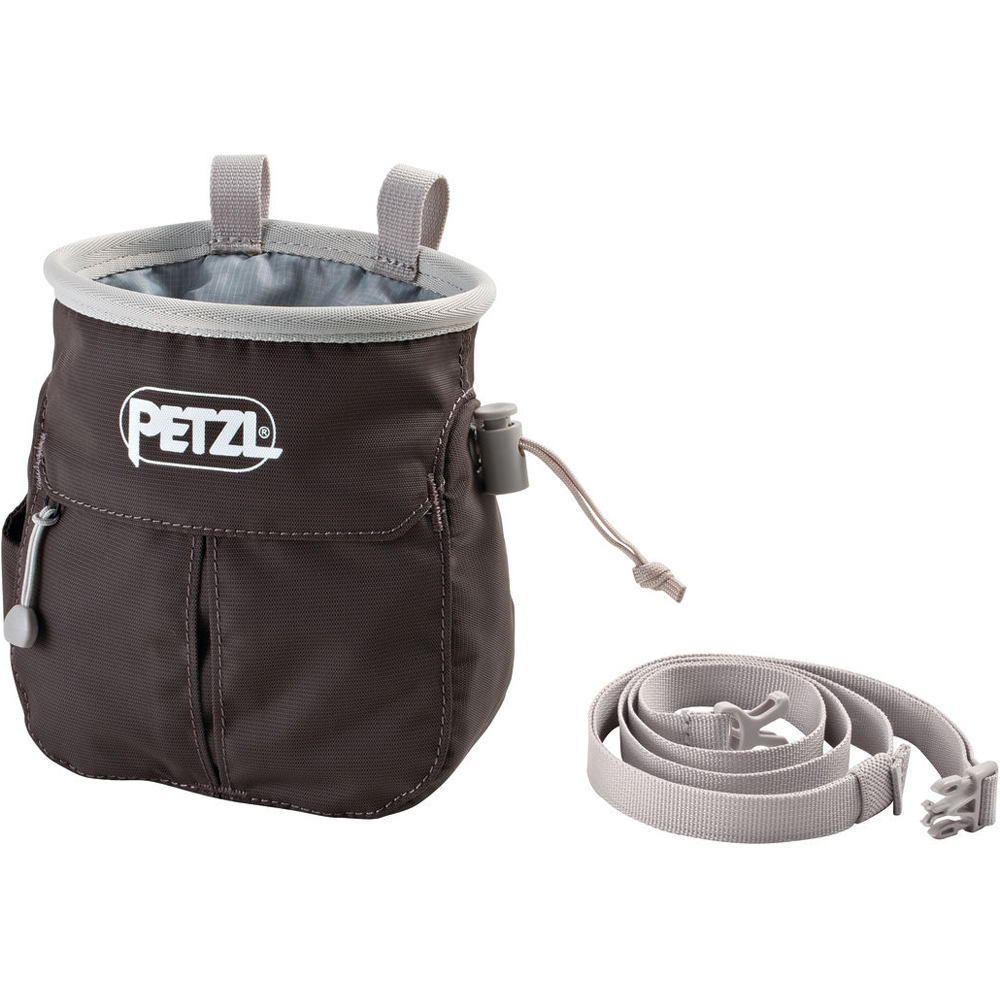 Petzl saco magnesio SAKAPOCHE GRIS vista frontal