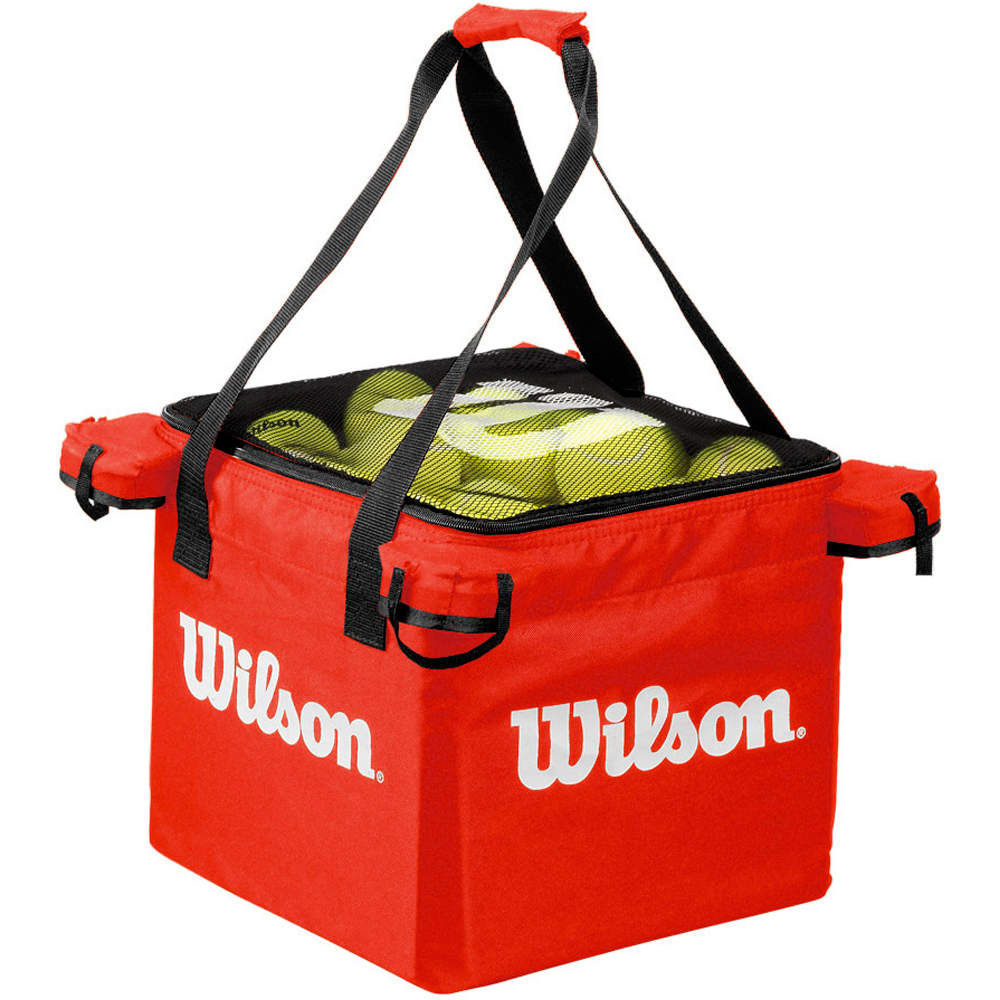 Wilson varios tenis TEACHING CART RED BAG vista frontal