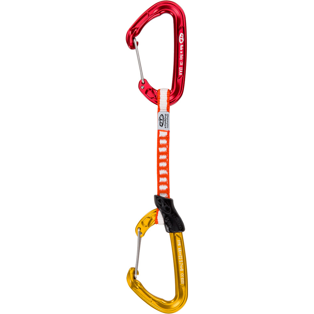 Climbing express escalada Fly-Weight EVO SET. Red/Gold. DY sling 1 vista frontal