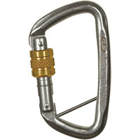 Climbing mosquetón seguridad D-shape SG (screw gate) vista frontal