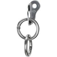 Climbing plaqueta escalada PLATE with RINGS - hole 10 mm - 2 rings vista frontal